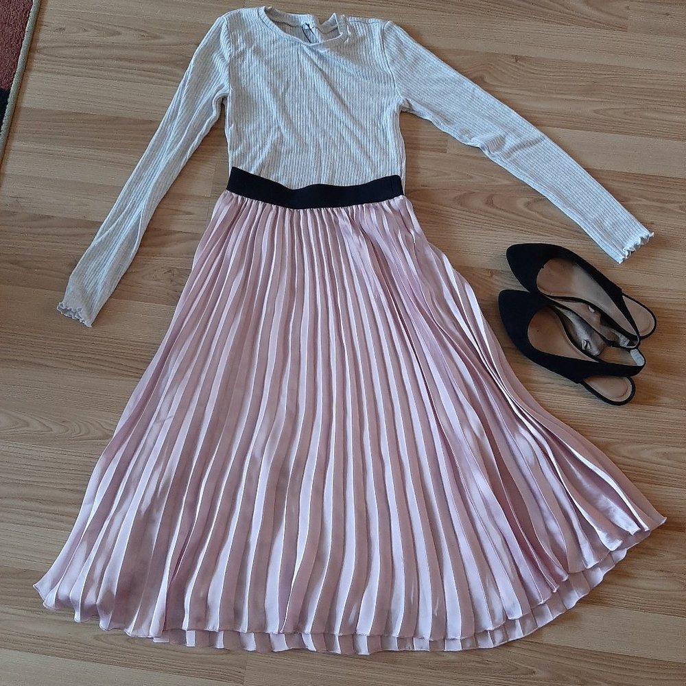 Pink Accordion Skirt
